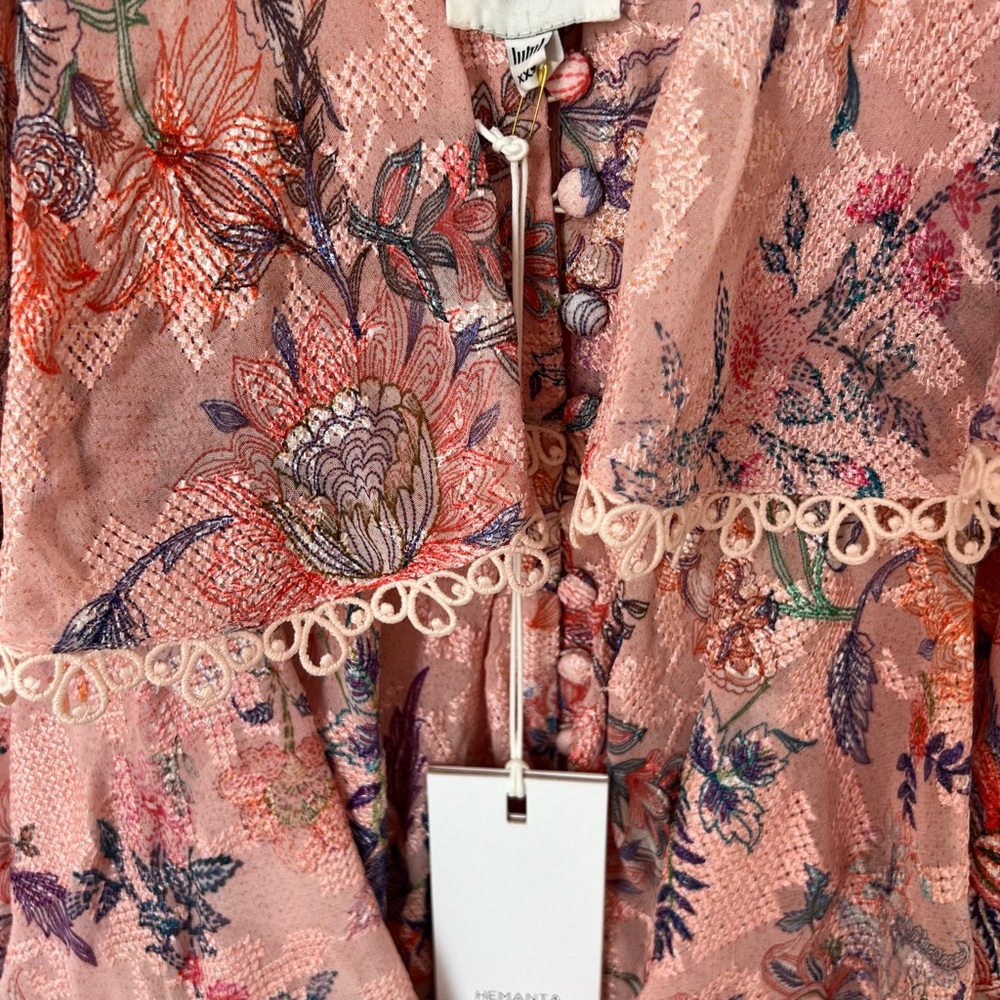 NWT Hemant & Nandita Anthropologie Kati Tiered Minidress Size XS - Picture 9 of 9